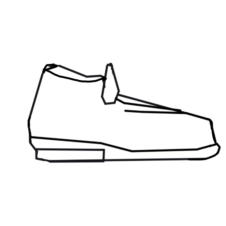 A rough shoe sketch